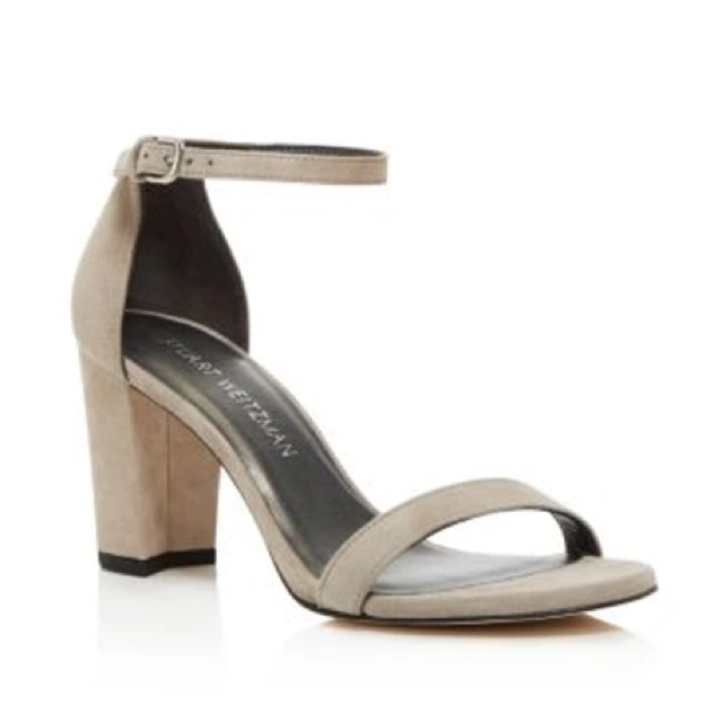 Stuart Weitzman Nearlynude Sandal - Fossil Suede